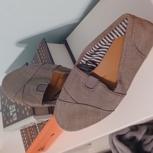 Curfew Grey Canvas Slip In Sandals